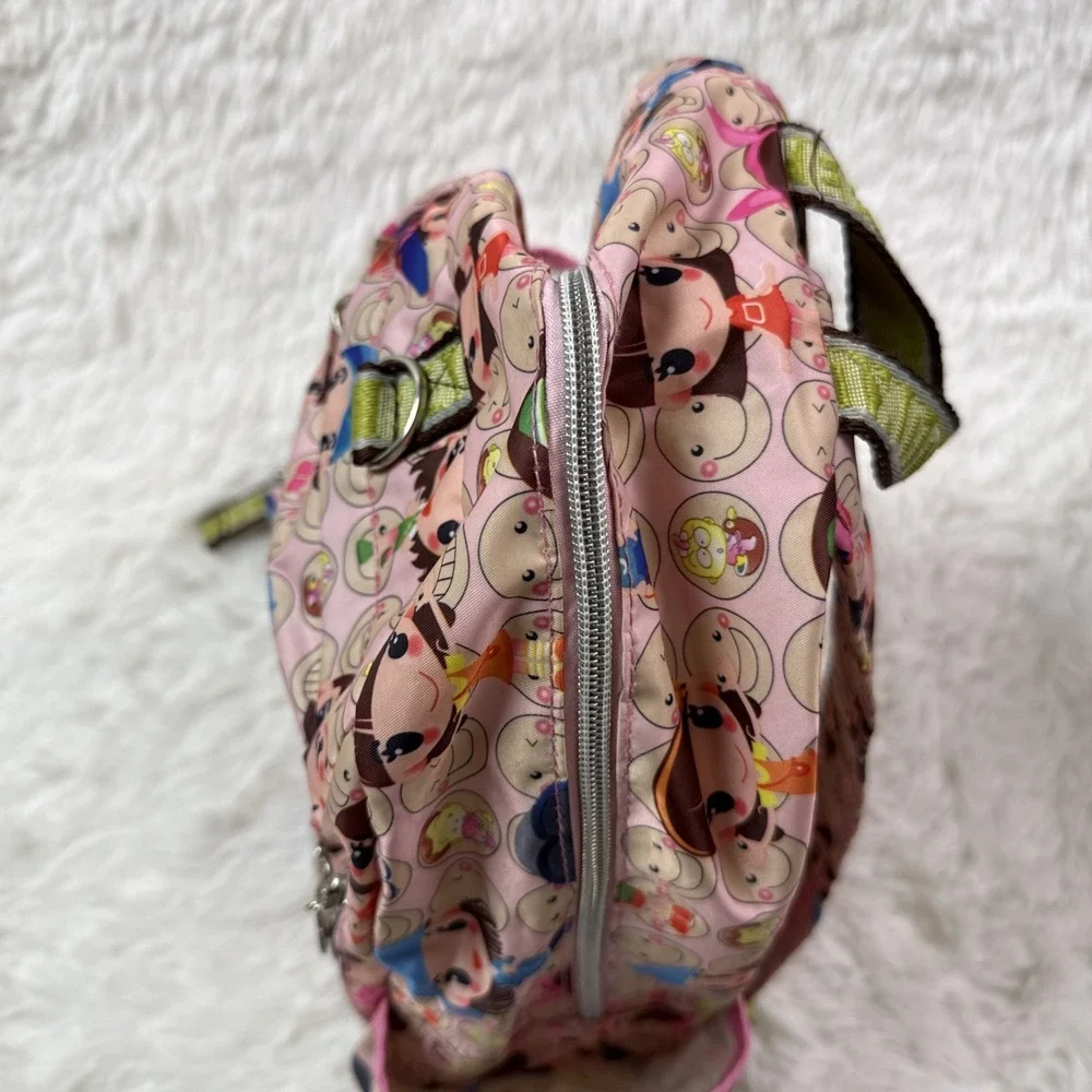 Vintage Harajuku Lovers Pink Backpack Y2K‎ Gwen Stefani Character Print Bag
